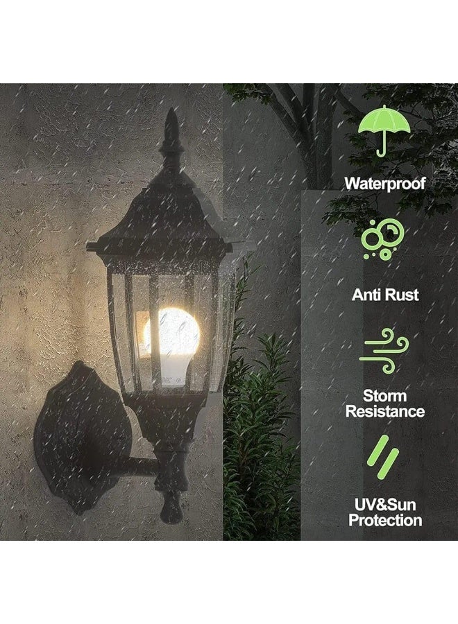 المفتاحة مصباح جداري LED خارجي فريد من نوعه - عبوة من قطعتين، مصابيح إضاءة خارجية مقاومة للماء، بلاستيك مقاوم للتآكل، مصابيح أمان للجراج، الشرفة الأمامية، الحديقة، الفناء، الساحة - Image 2